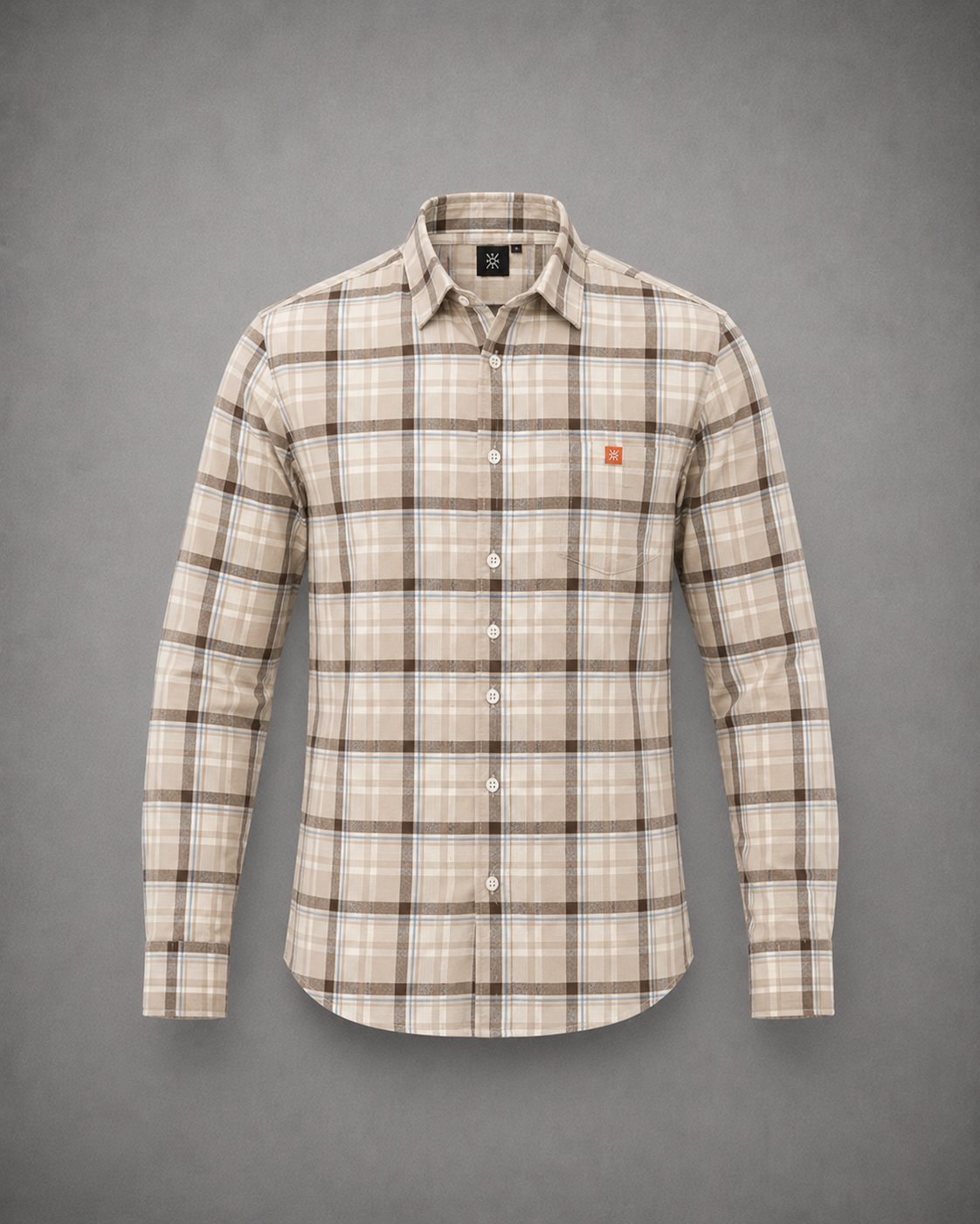 Beige Classic Check Shirt