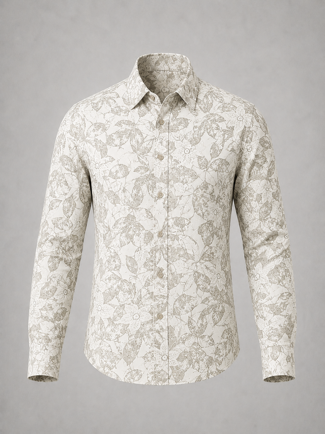 Ivory Botanical Print Shirt