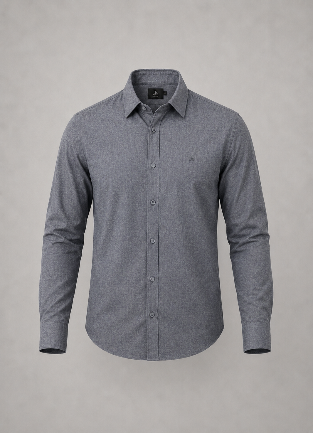 Steel Grey Textured Shirt