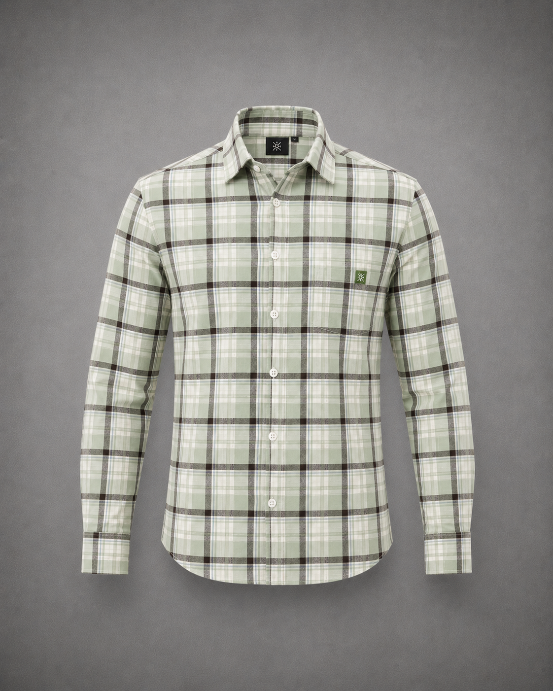 Sage Green Windowpane Shirt
