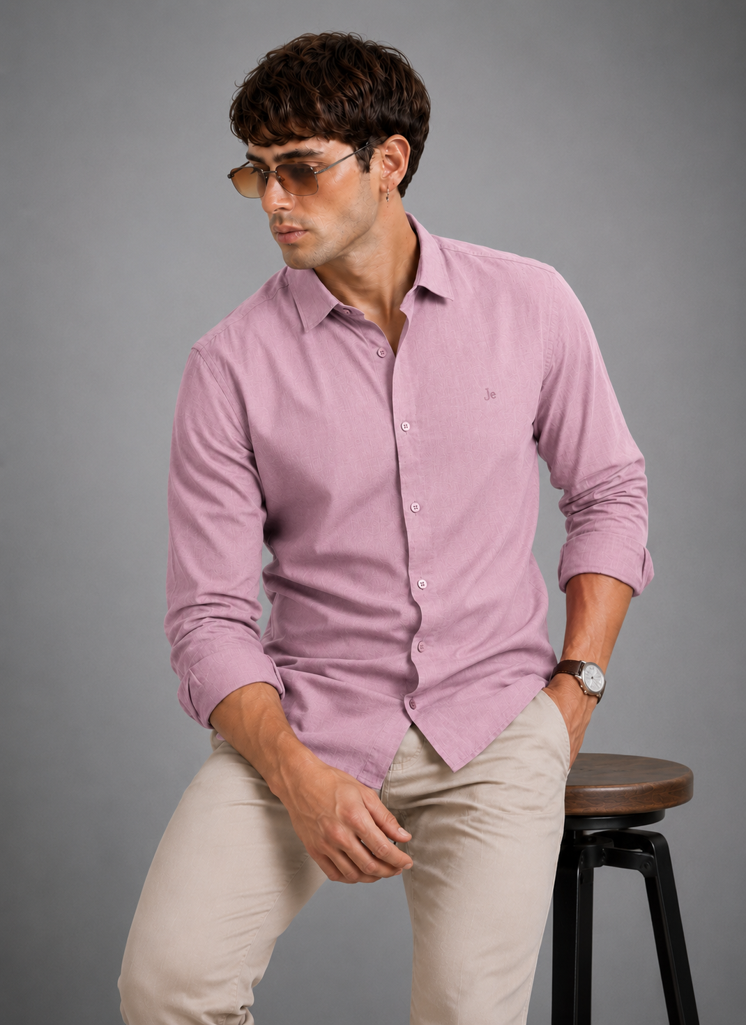Blush Rose Textured Shirt