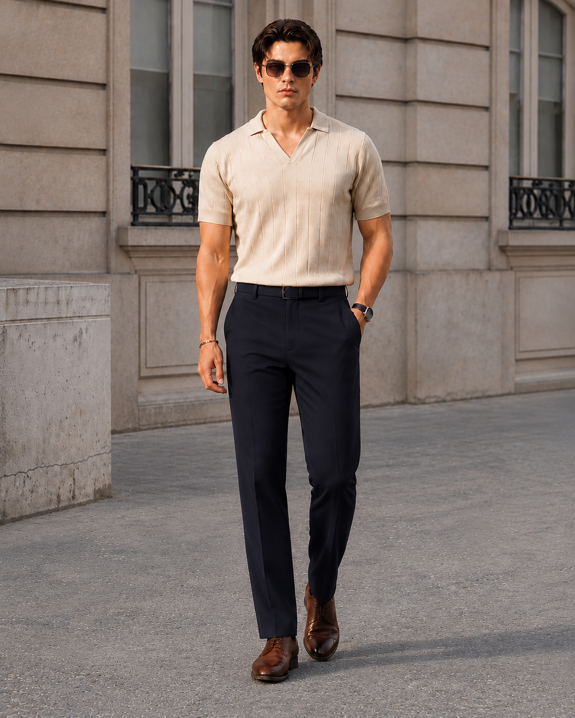 NAVY KOREANFIT PANT