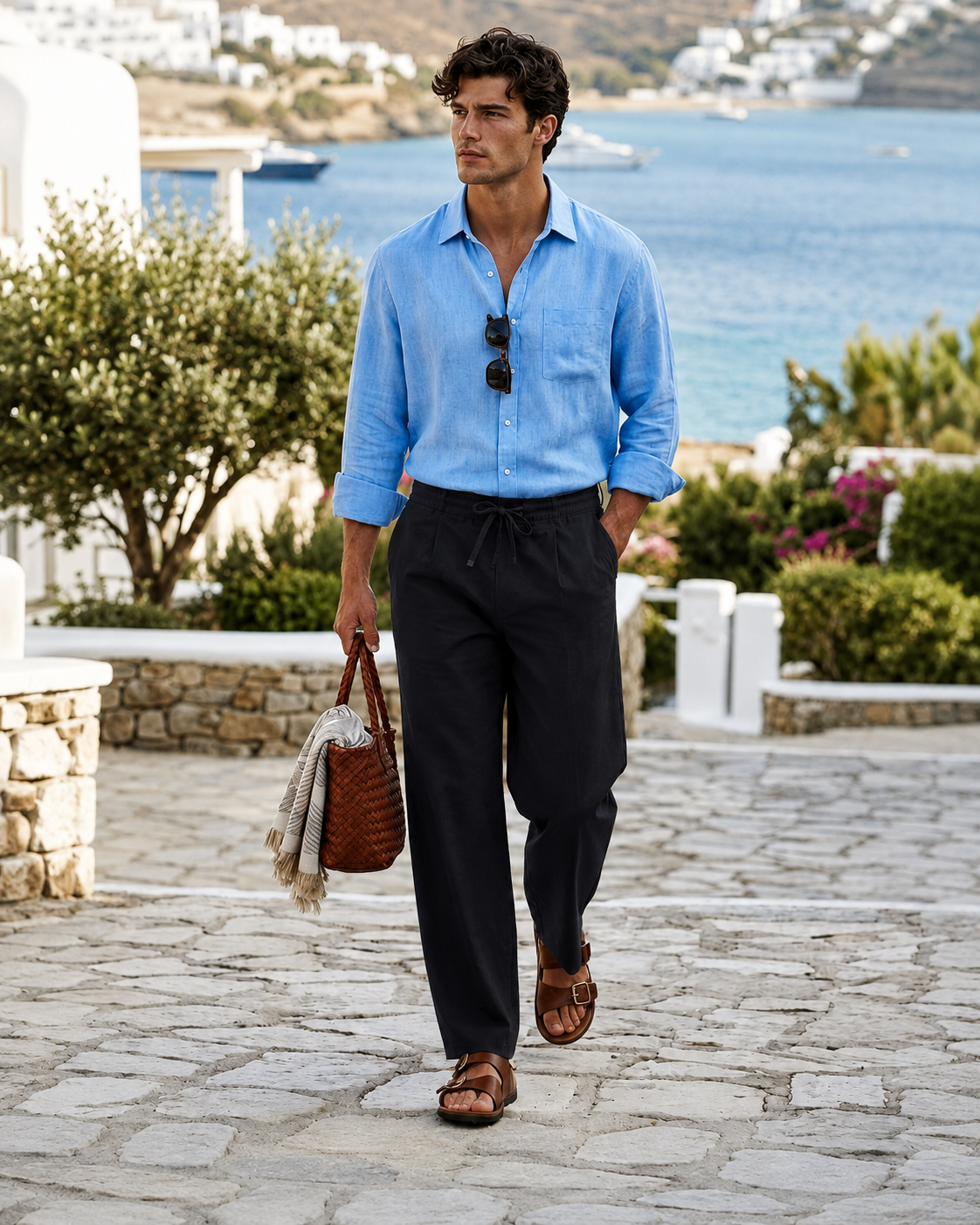 BLACK LINEN PANT