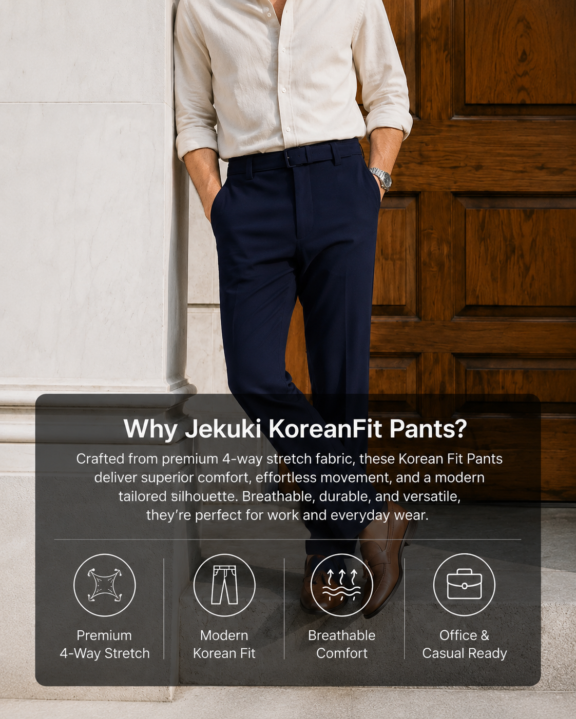 NAVY KOREANFIT PANT