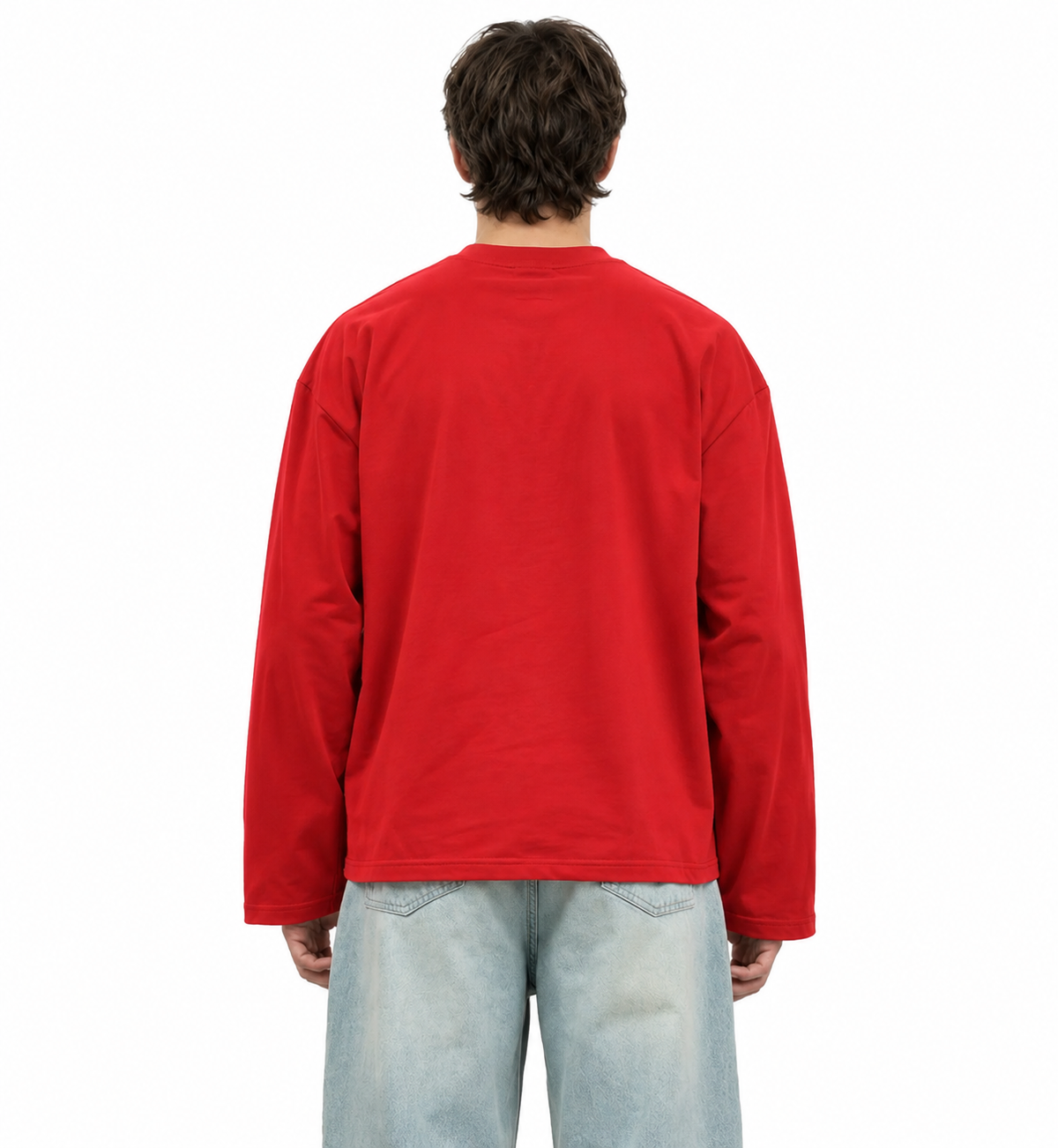Red Boxy Fit T Shirt FS