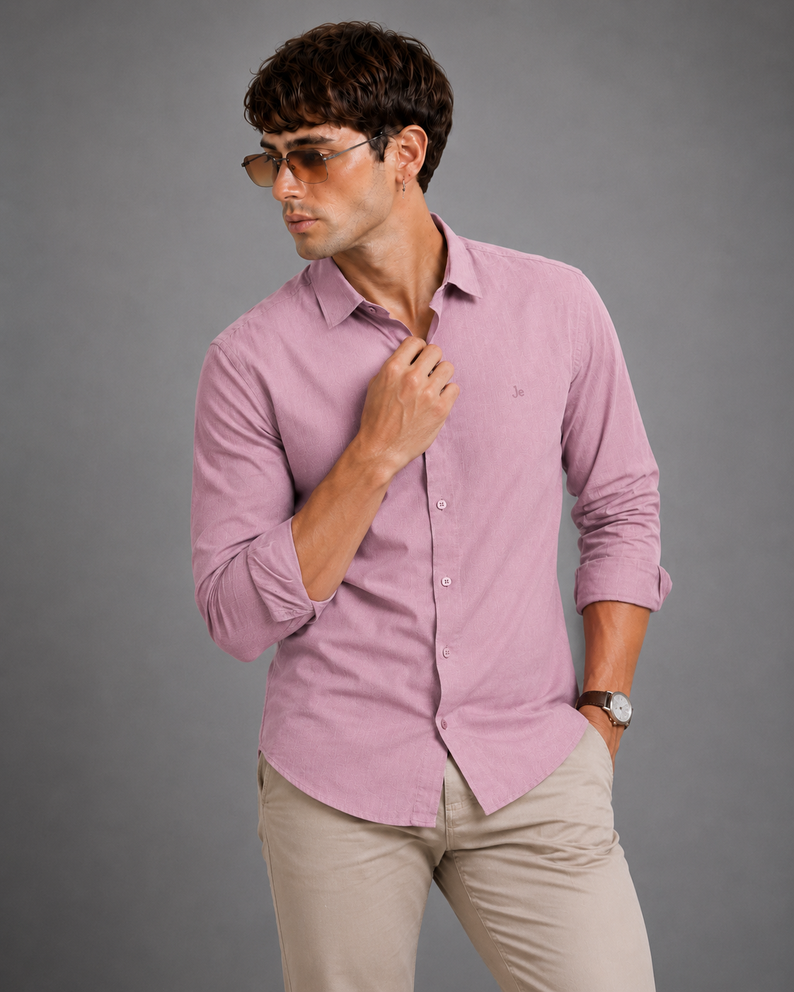 Blush Rose Textured Shirt