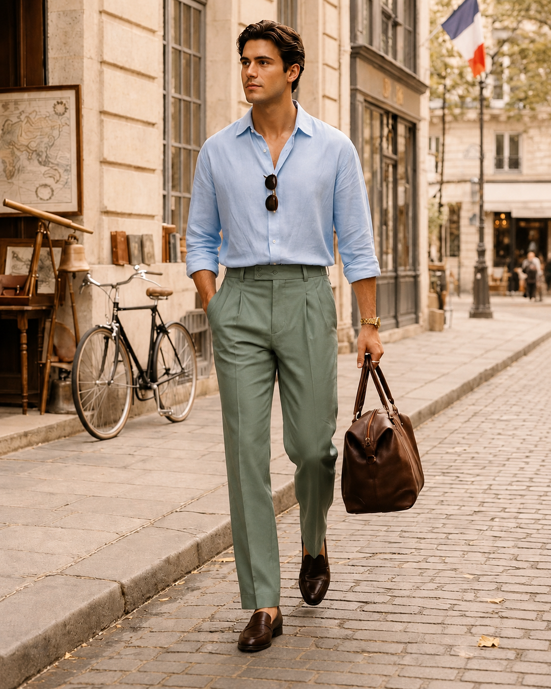 Sea Green Gurkha Pant