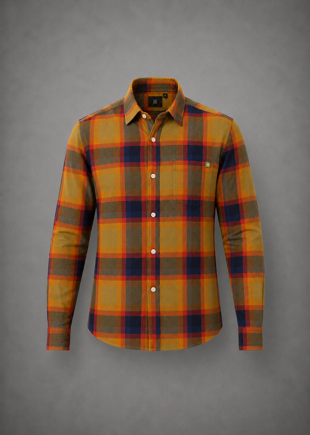 Rustic Mustard Plaid Shirt