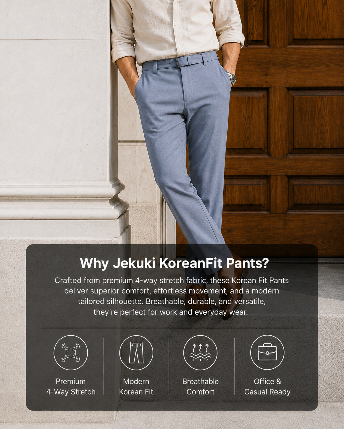 LIGHT GREY KOREANFIT PANT
