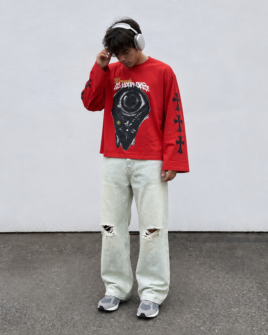 Red Boxy Fit T Shirt FS