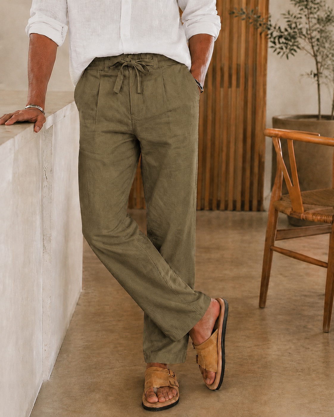MEHNDI LINEN PANT