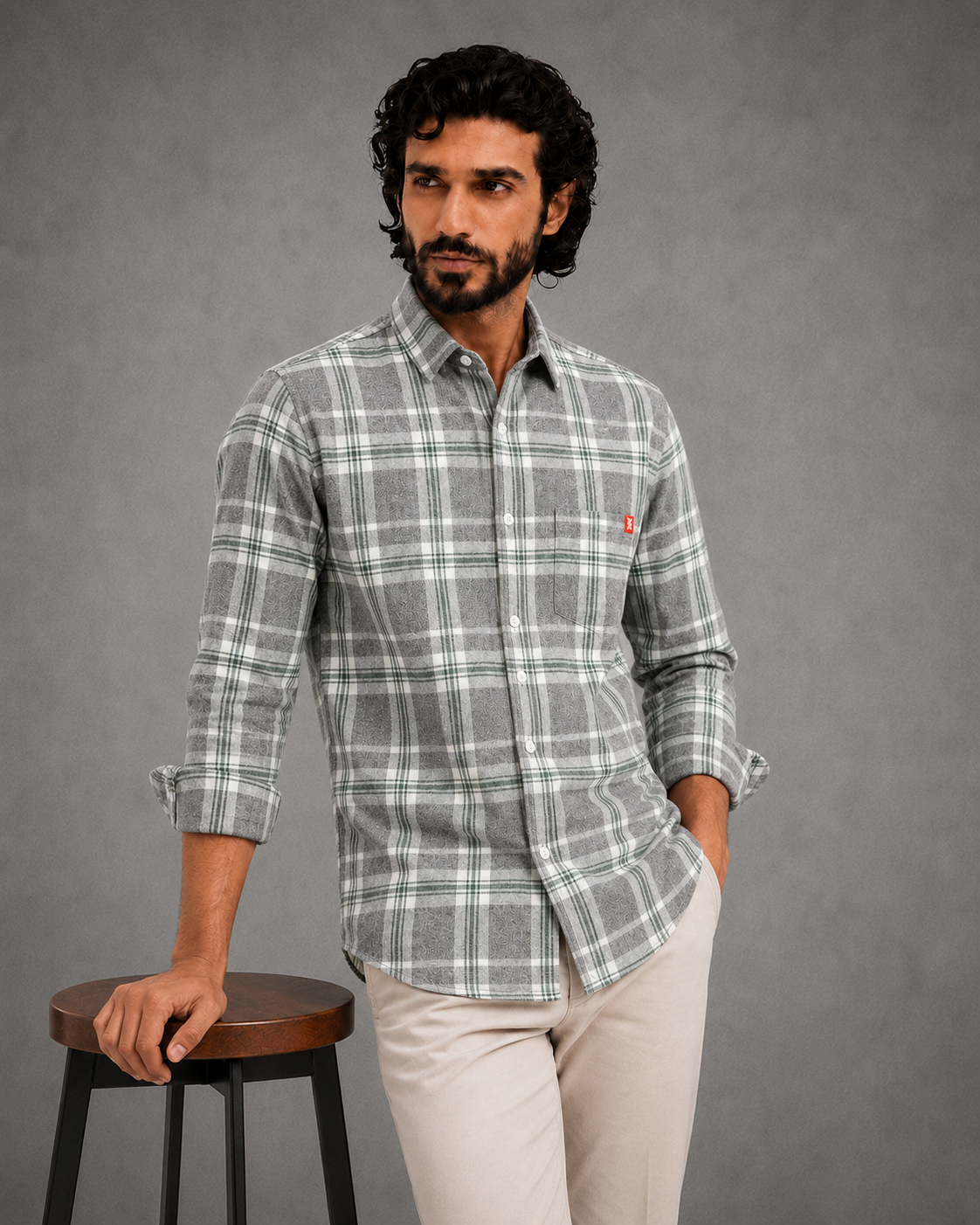 Grey Heritage Check Shirt
