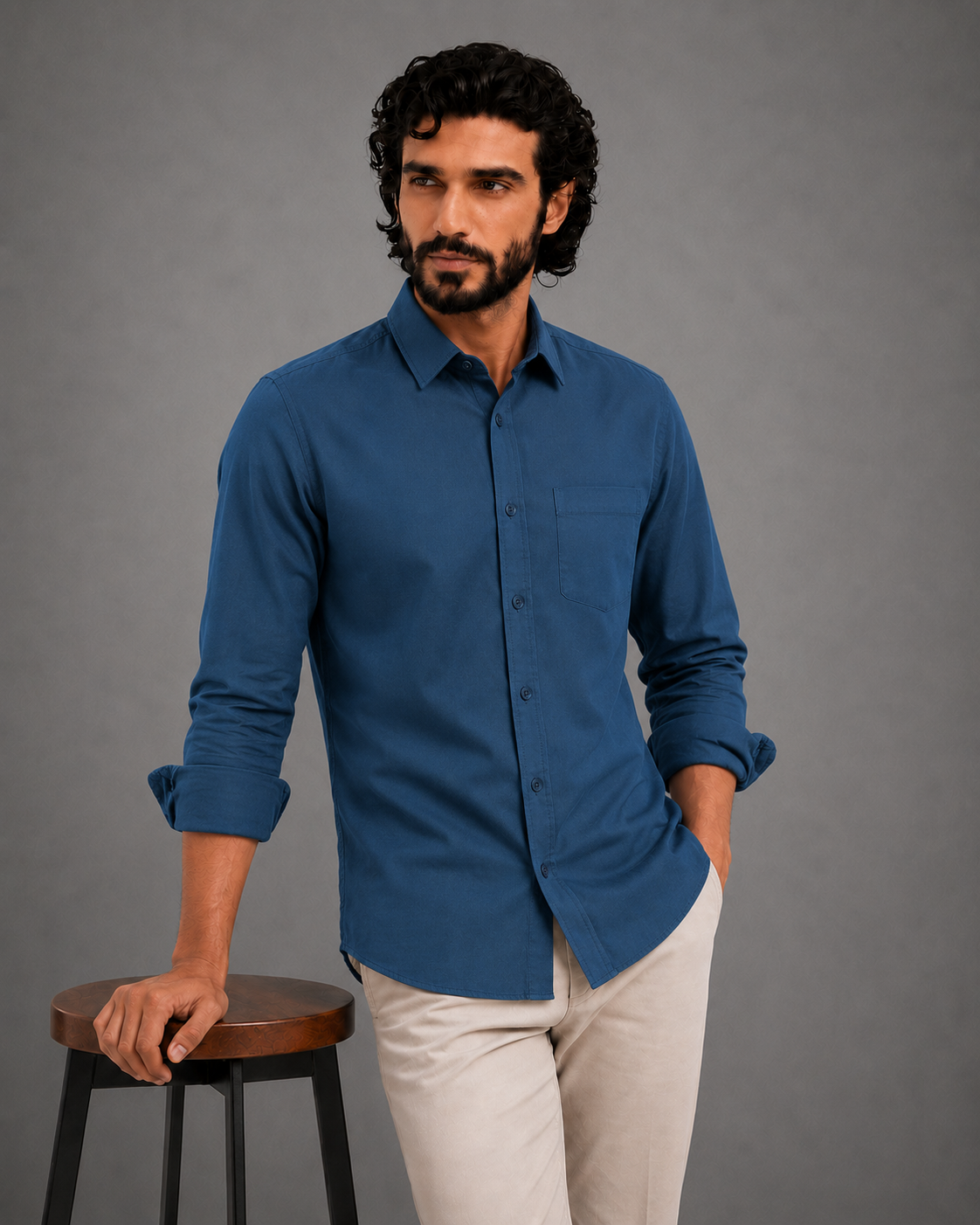 Deep Navy Solid Shirt