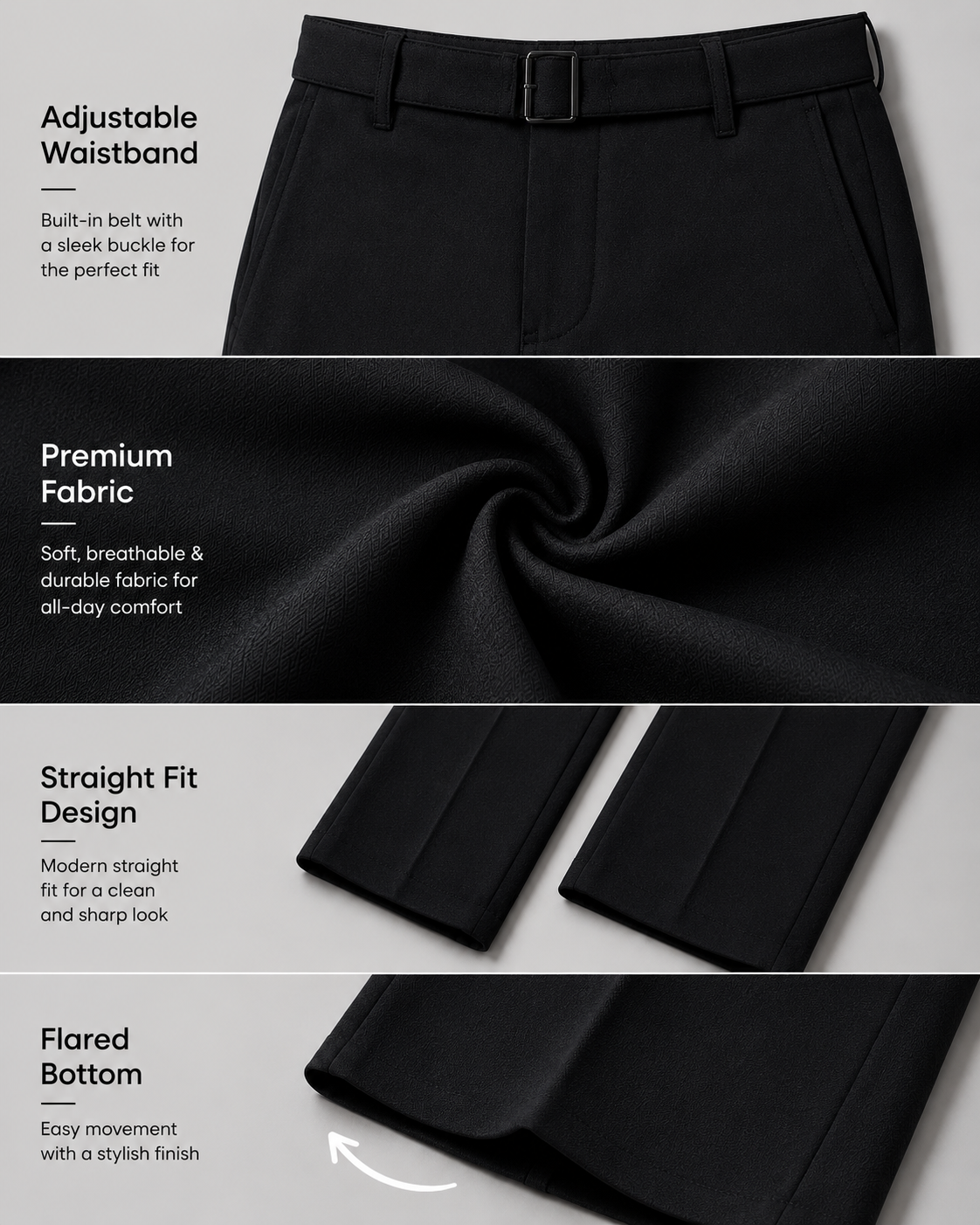 BLACK KOREANFIT PANT