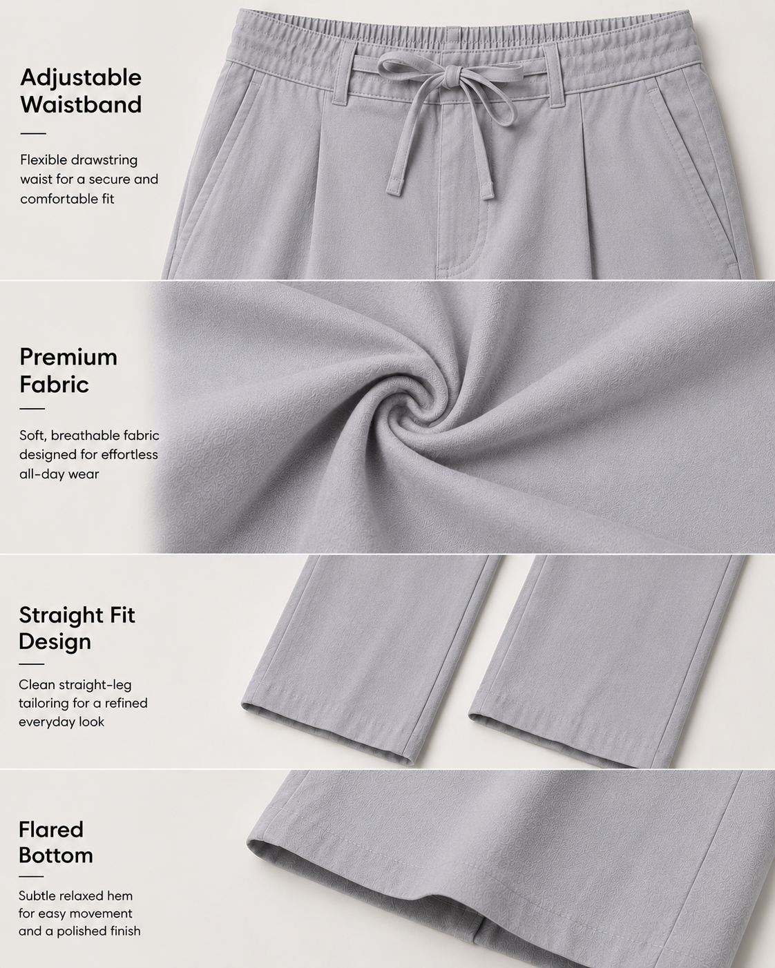 LIGHT GREY LINEN PANT