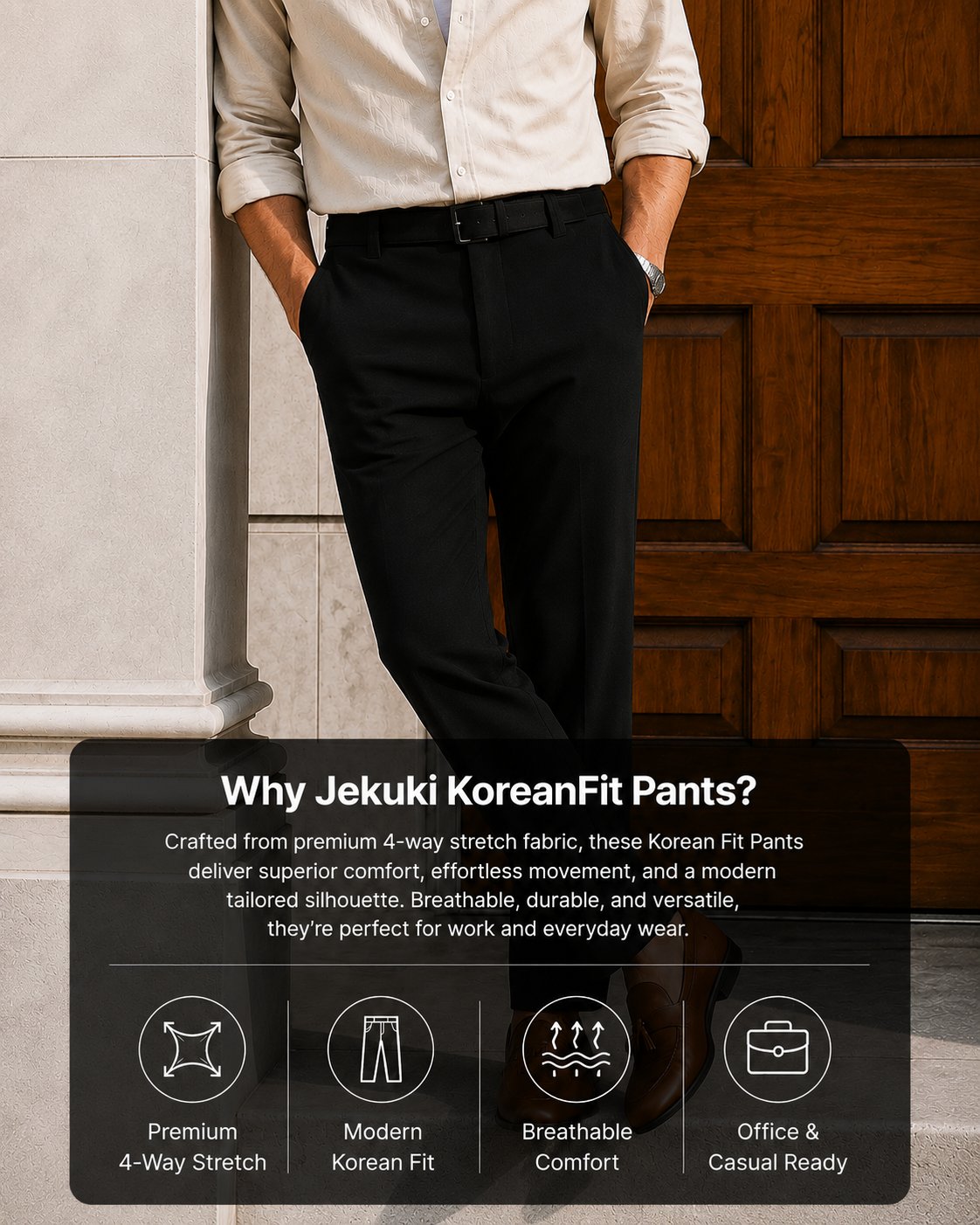 BLACK KOREANFIT PANT