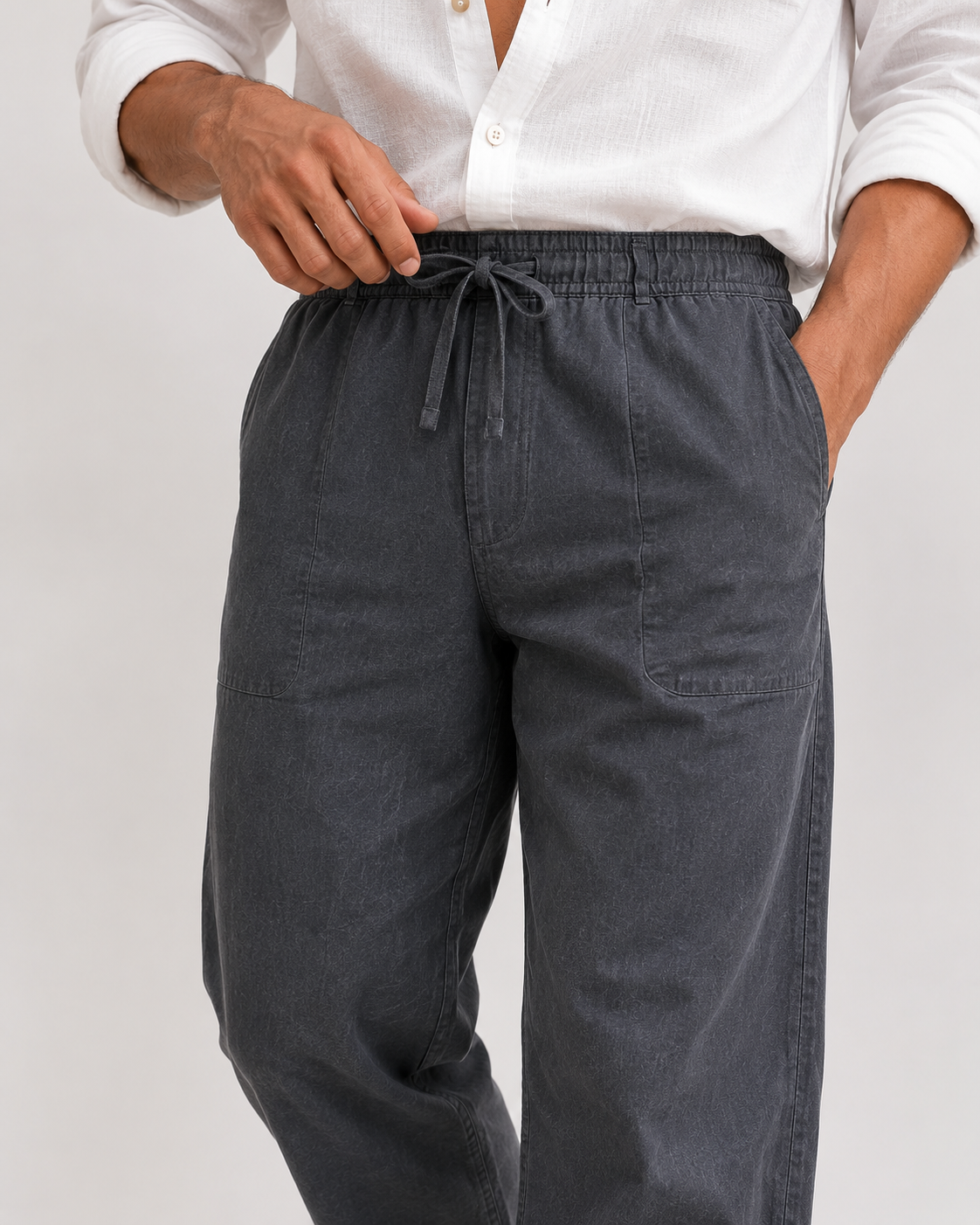 DARK GREY LINEN PANT