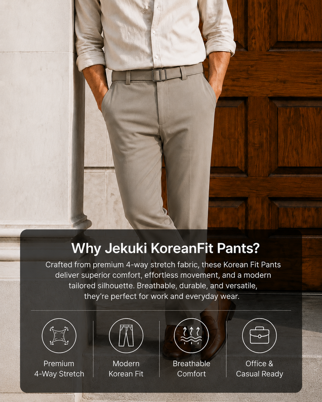 BEIGE KOREANFIT PANT