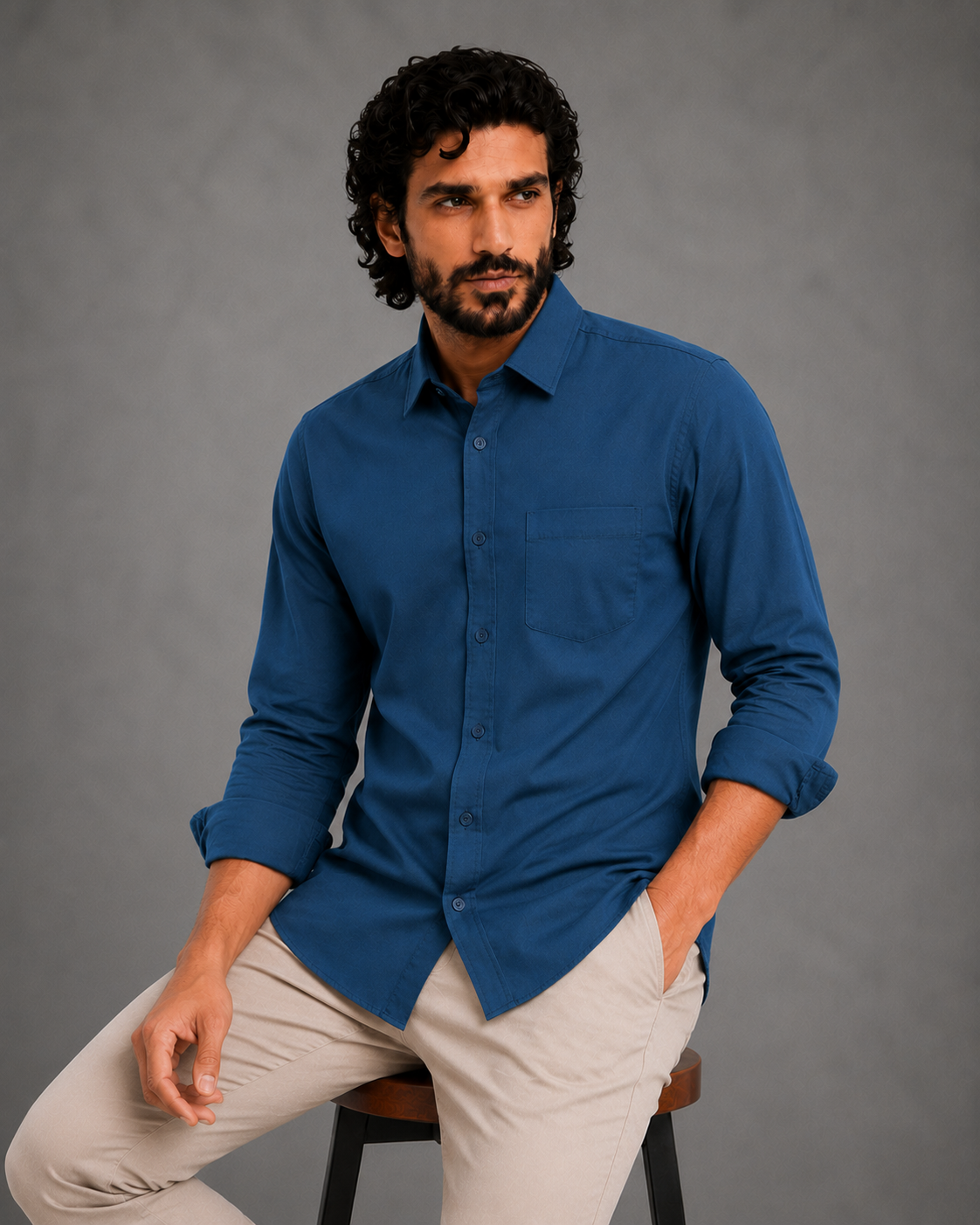 Deep Navy Solid Shirt