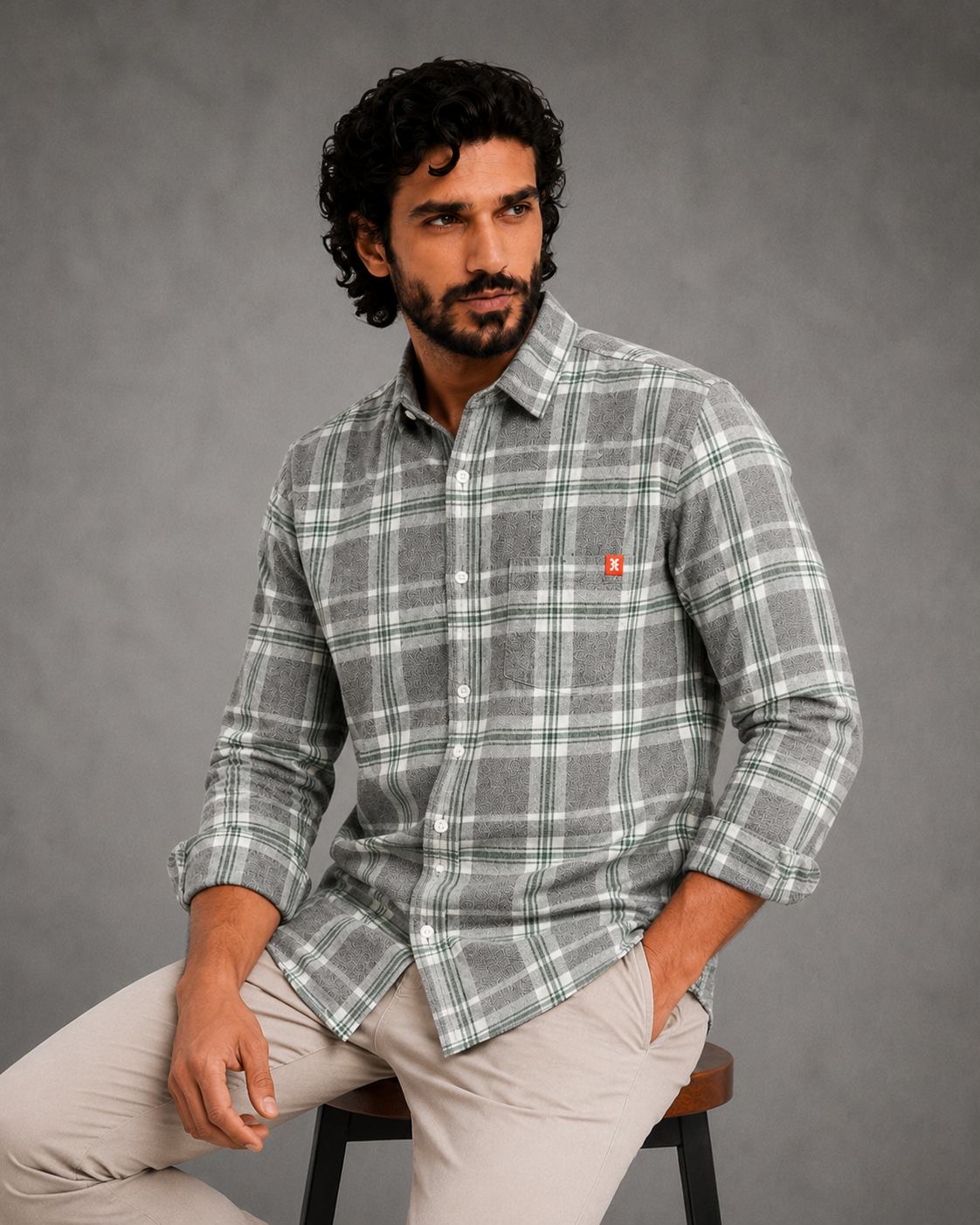 Grey Heritage Check Shirt