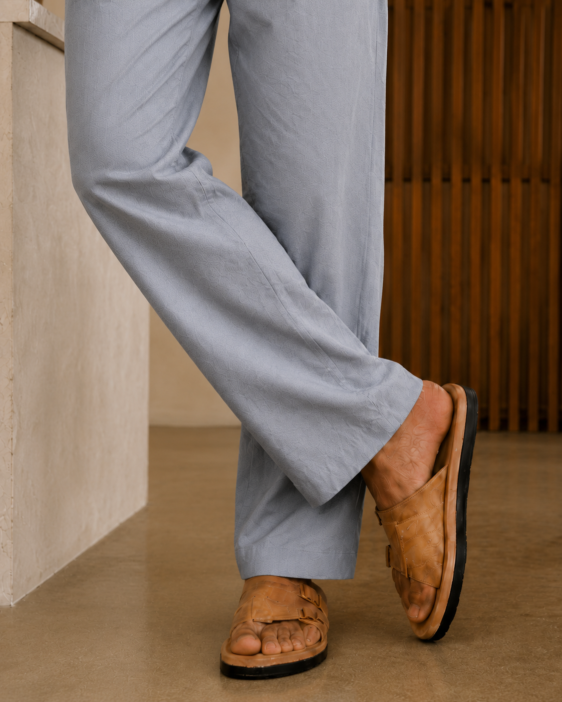 GREY LINEN PANT