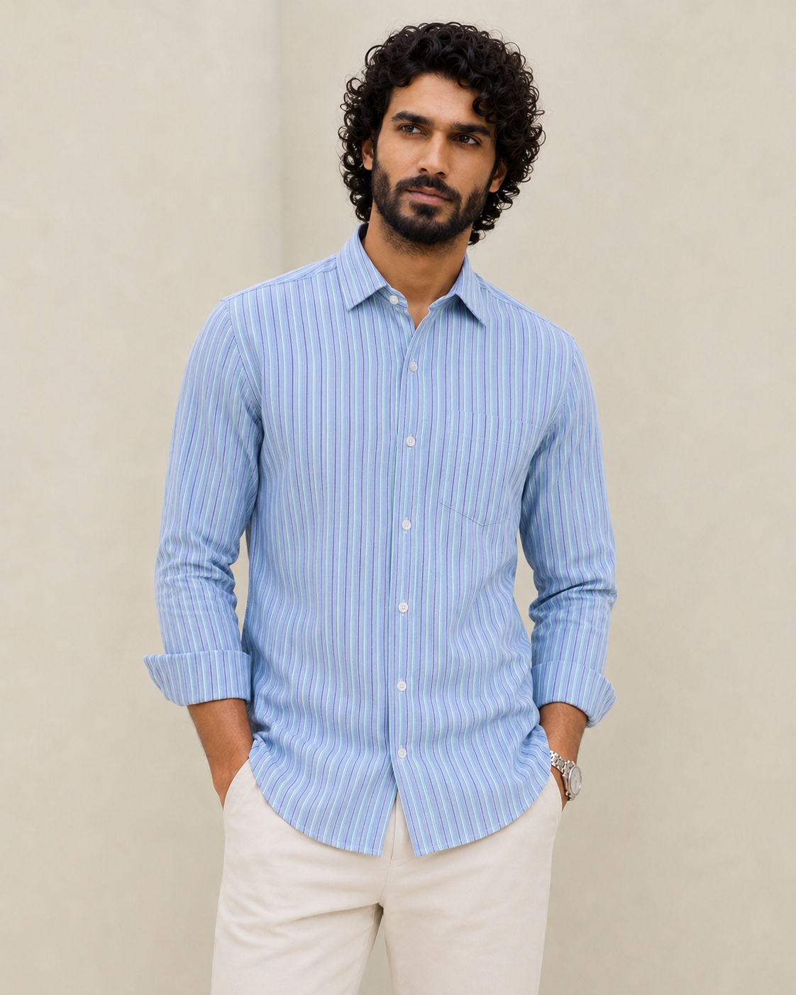 Ocean Line Stripe Shirt