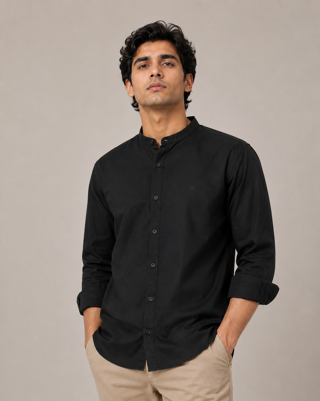 MENS STAND COLLER SHIRT