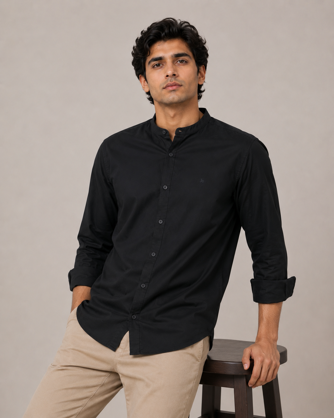 MENS STAND COLLER SHIRT