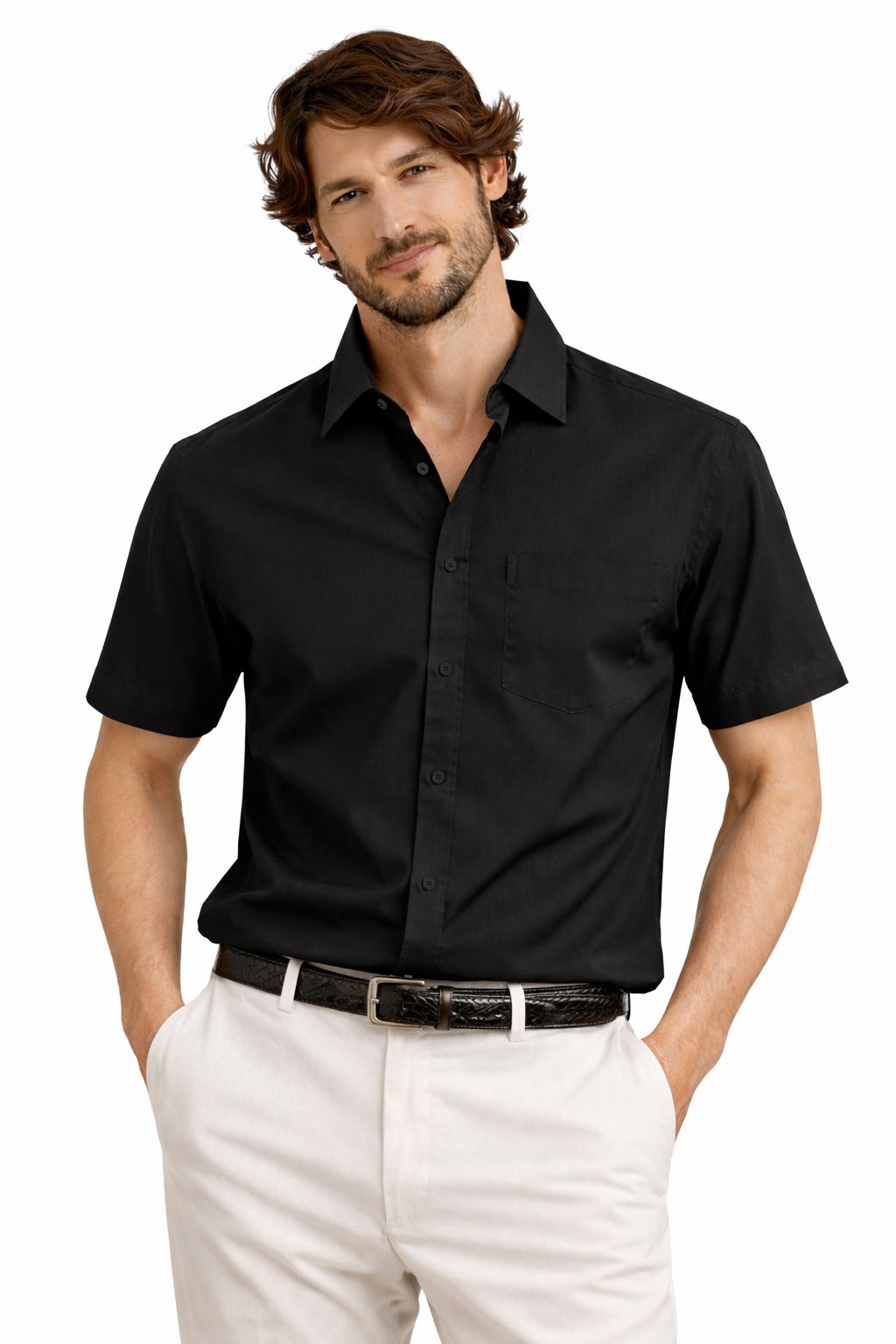 MENS LINEN HALF SHIRT