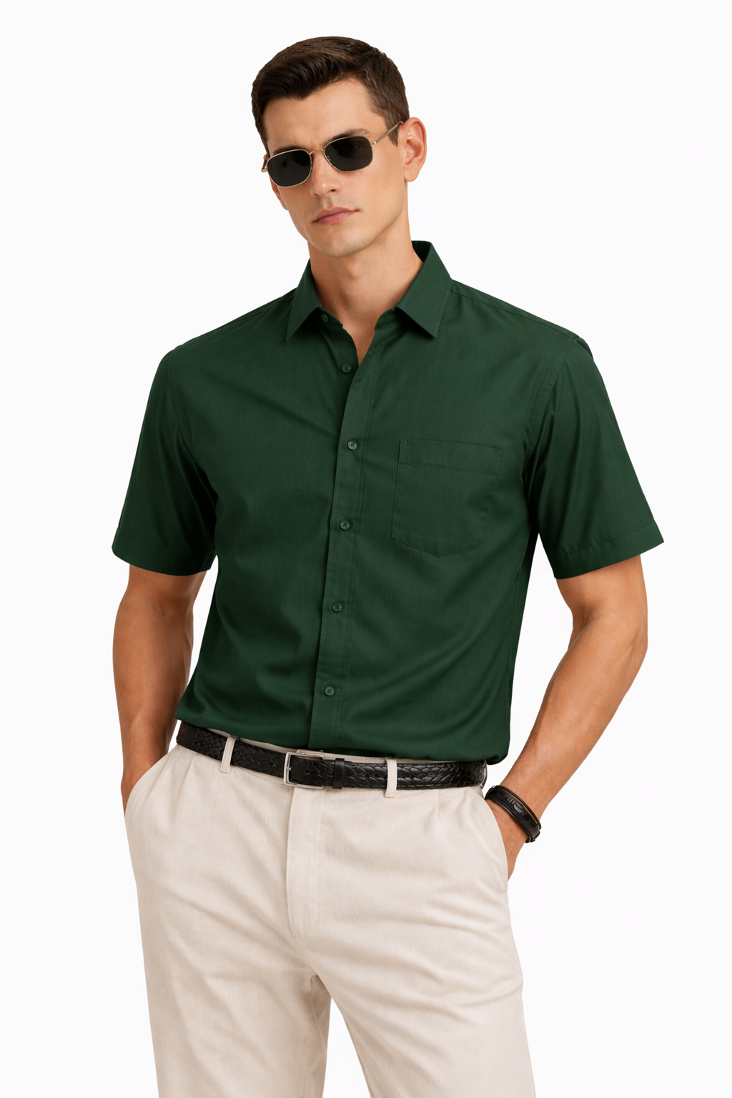 MENS LINEN HALF SHIRT
