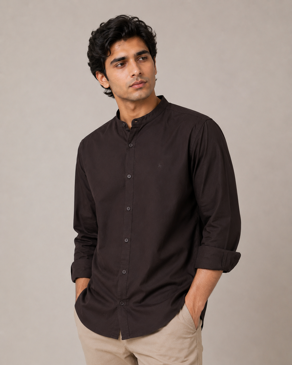 MENS STAND COLLER SHIRT