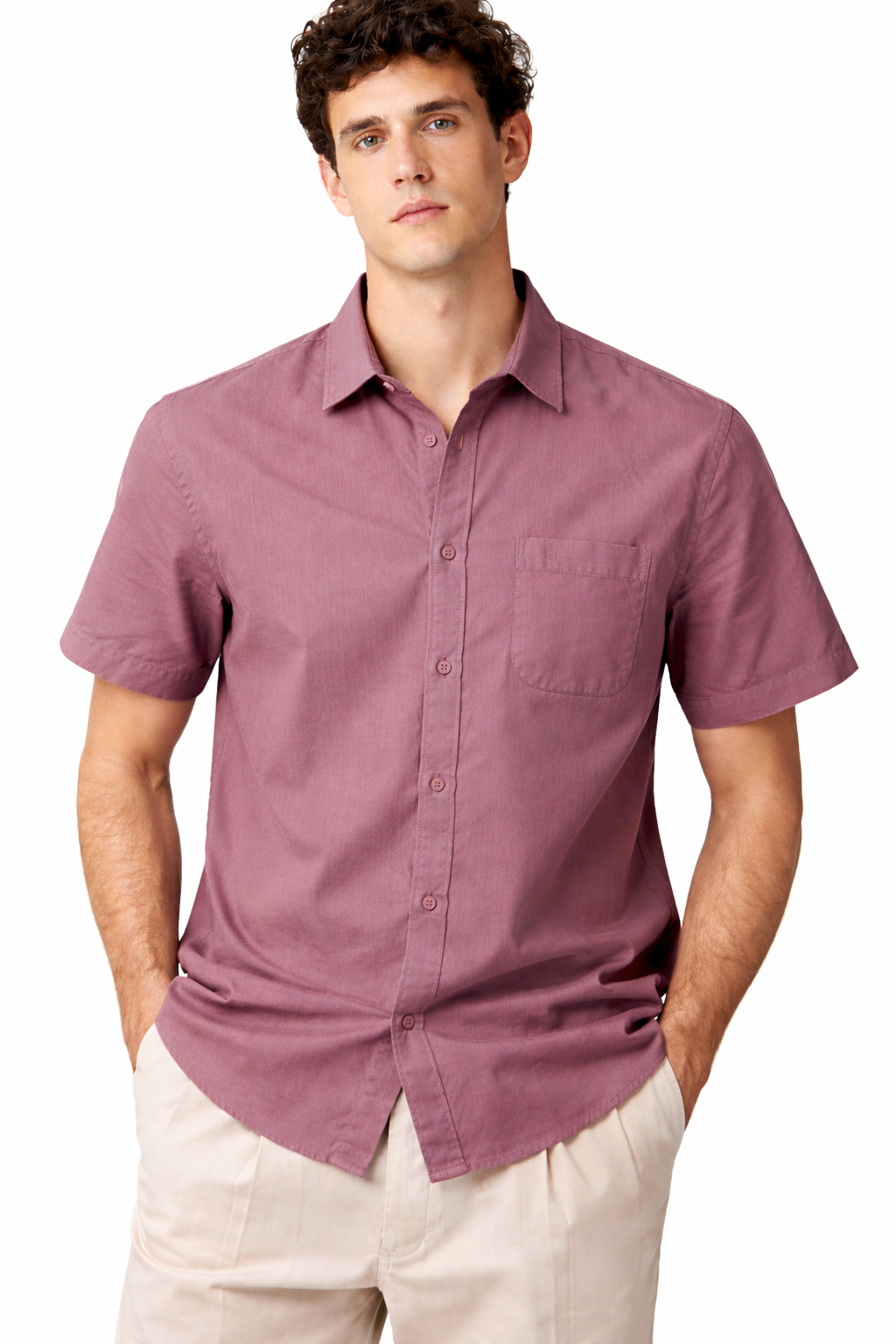 MENS LINEN HALF SHIRT