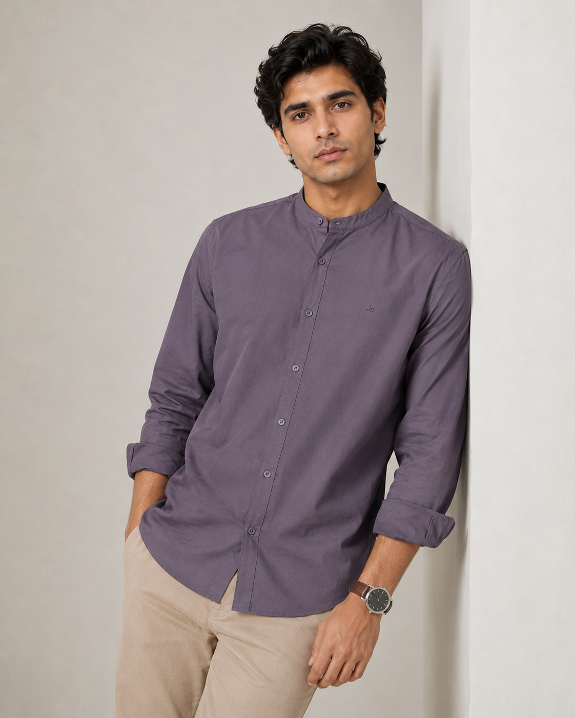 MENS STAND COLLER SHIRT