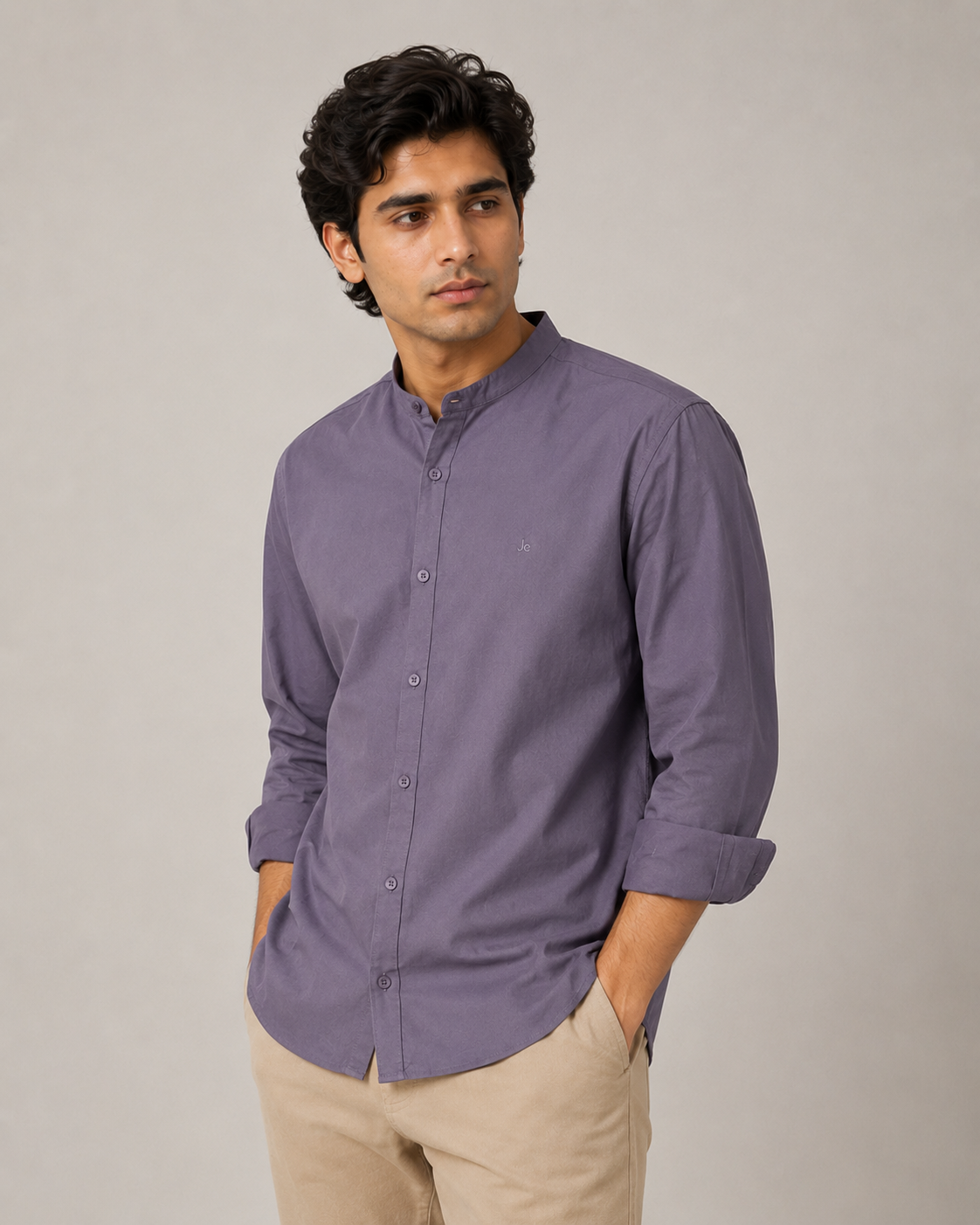 MENS STAND COLLER SHIRT