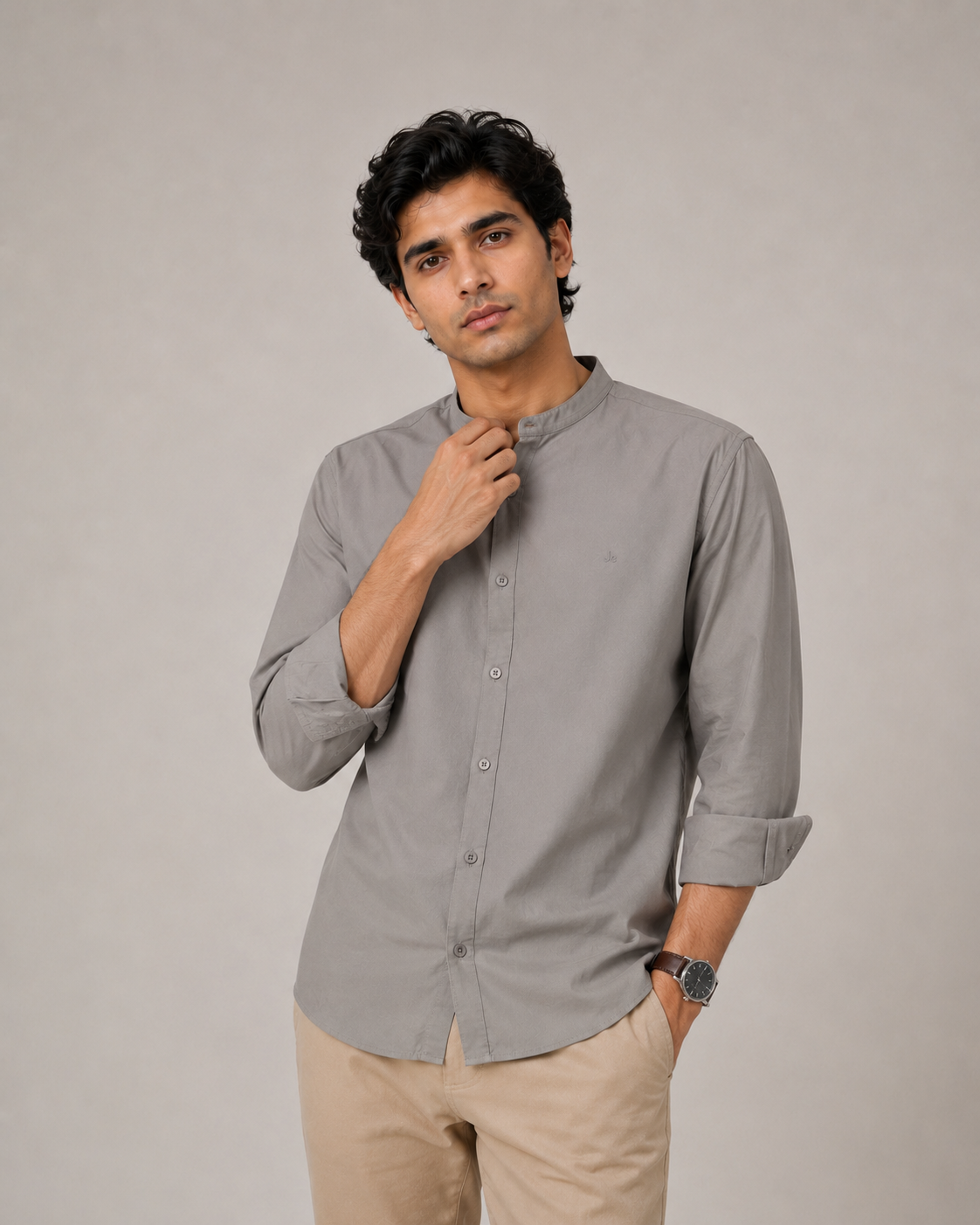 MENS STAND COLLER SHIRT