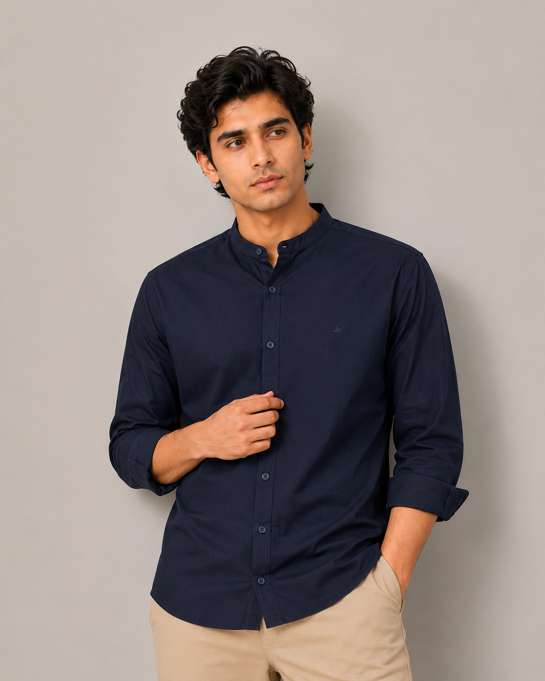 MENS STAND COLLER SHIRT