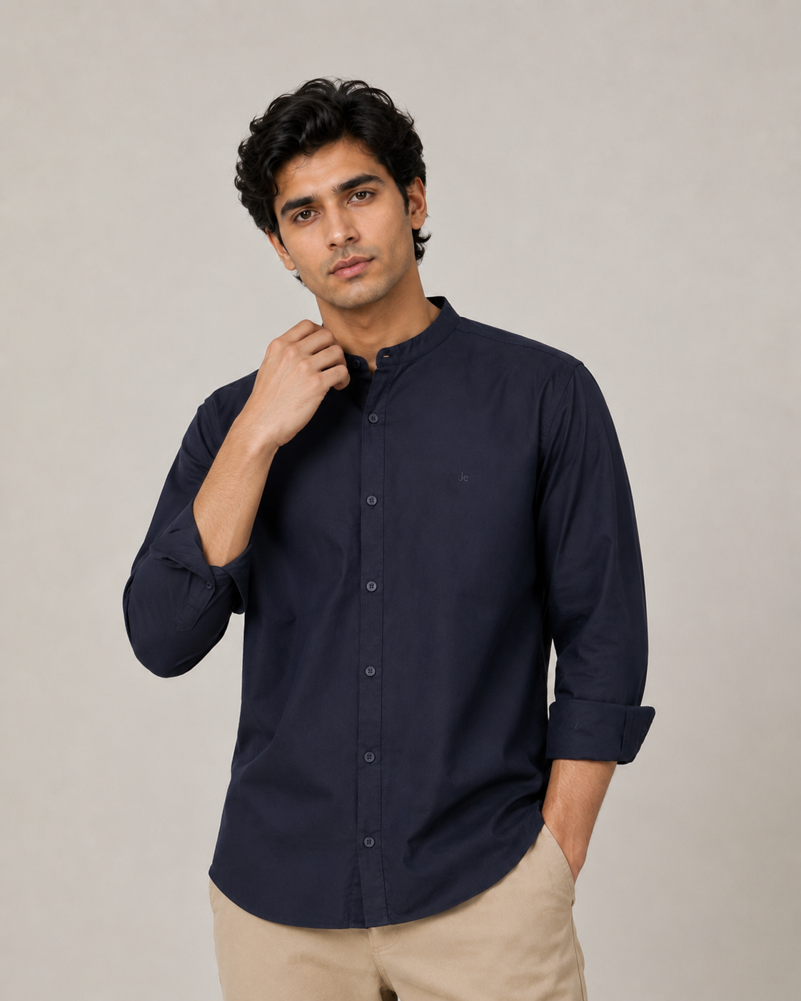 MENS STAND COLLER SHIRT