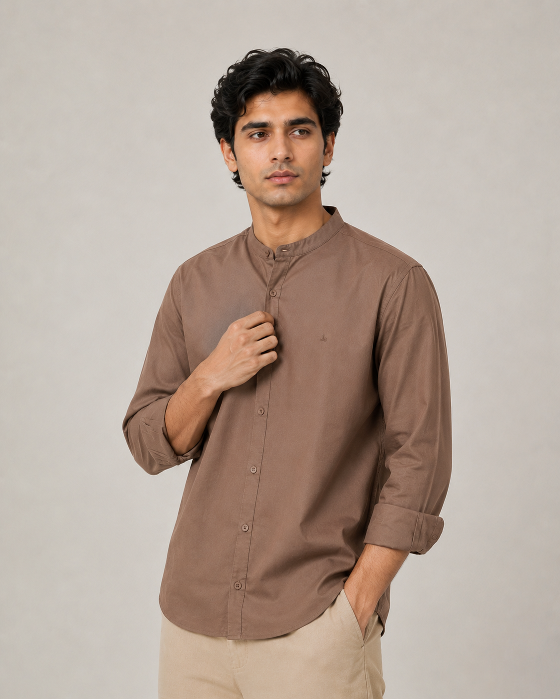 MENS STAND COLLER SHIRT