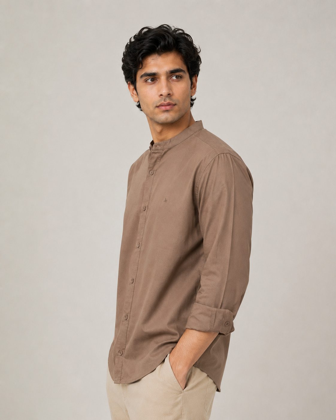 MENS STAND COLLER SHIRT