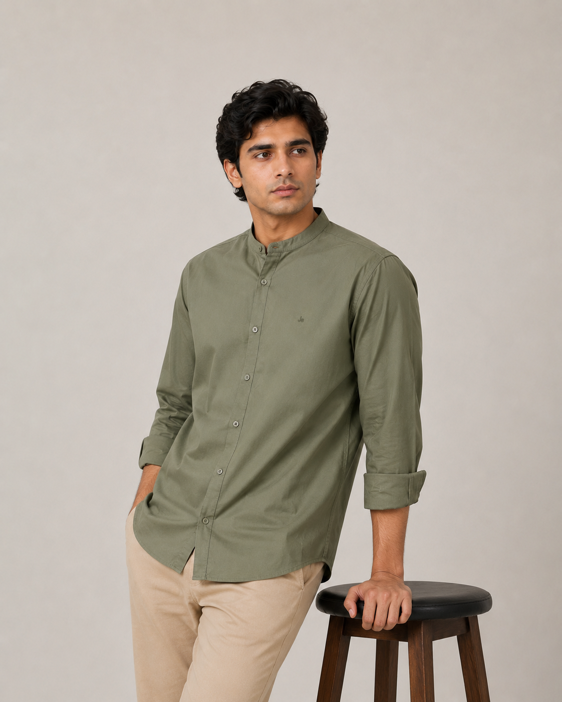 MENS STAND COLLER SHIRT