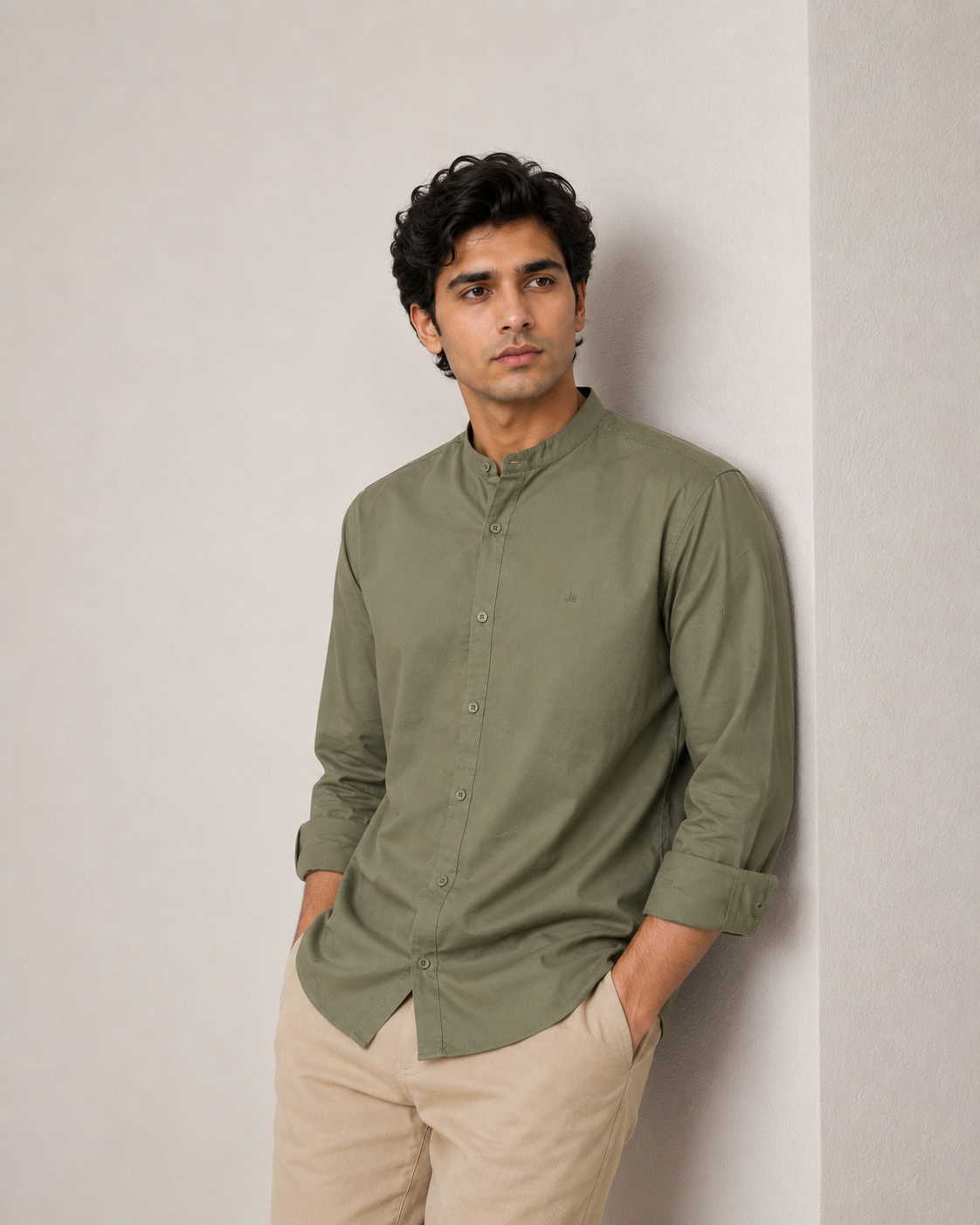 MENS STAND COLLER SHIRT