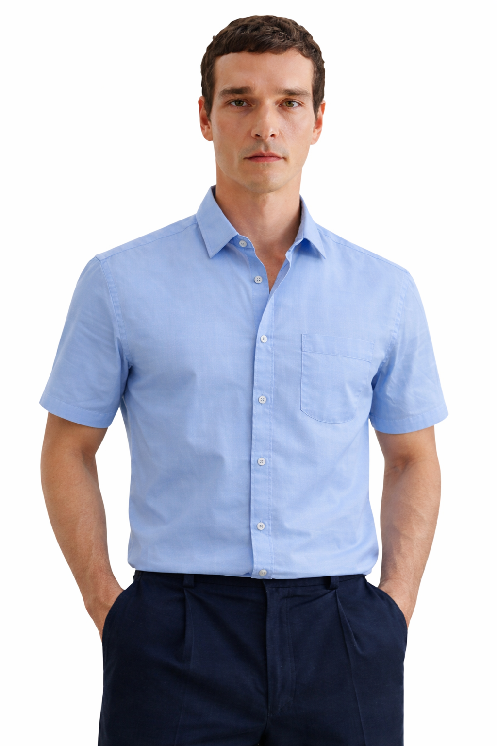 MENS LINEN HALF SHIRT