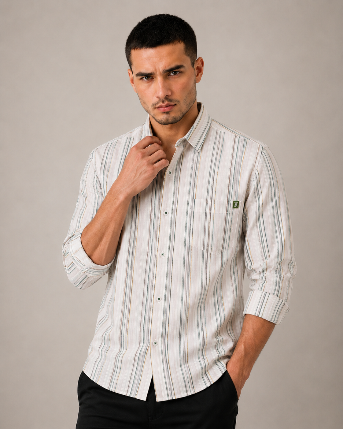 Mens Strip Shirt