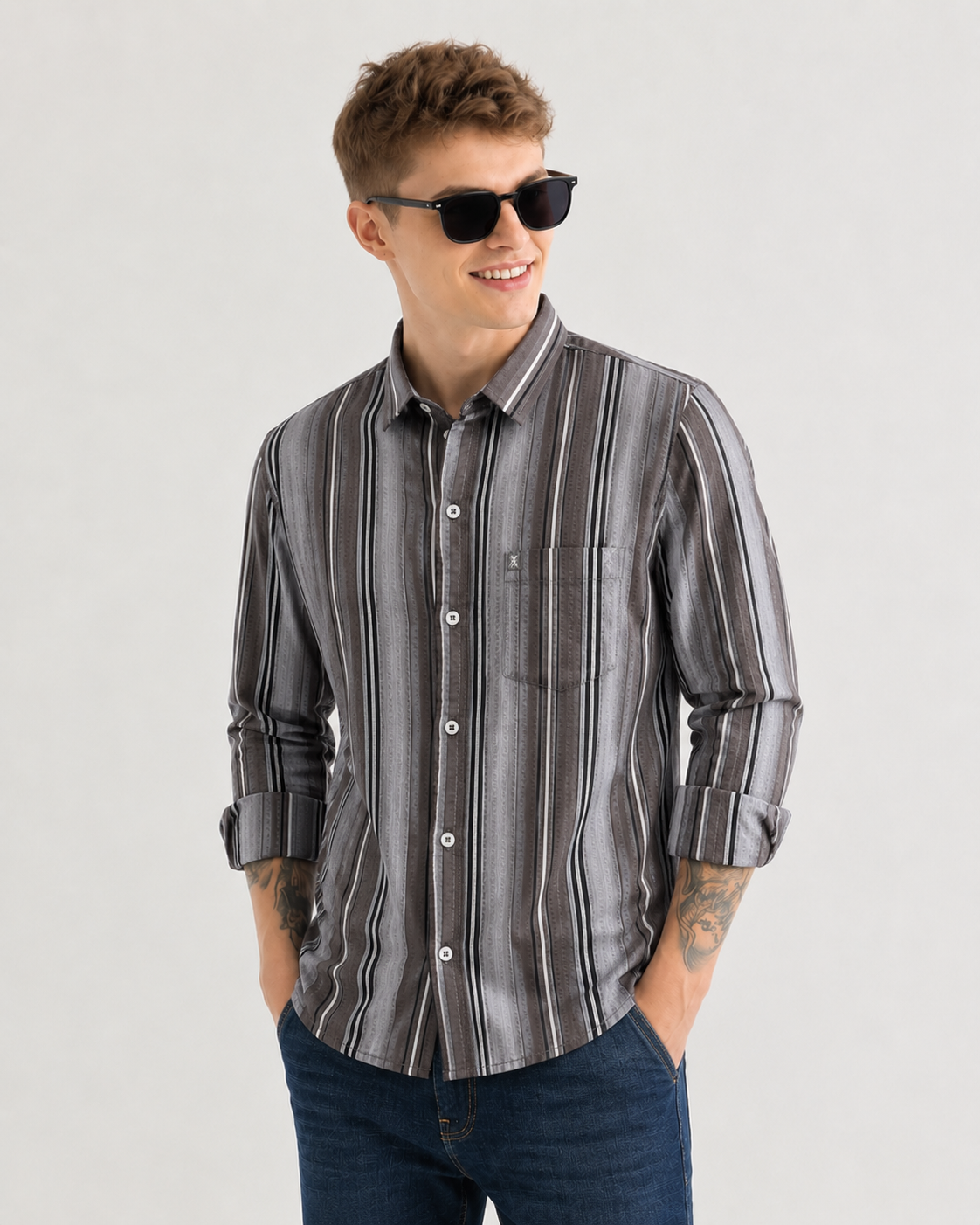 Mens Strip Shirt
