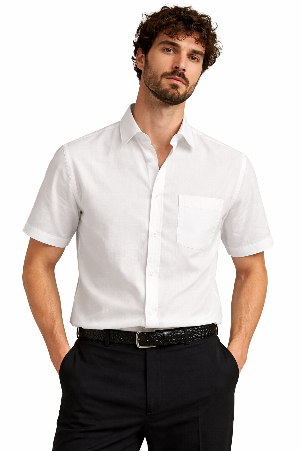 MENS LINEN HALF SHIRT