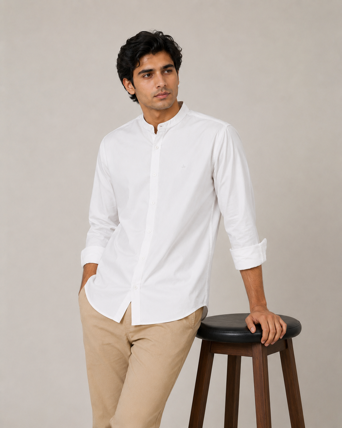 MENS STAND COLLER SHIRT