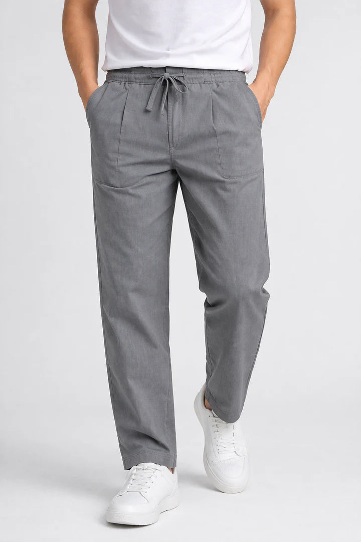 GREY LINEN PANT